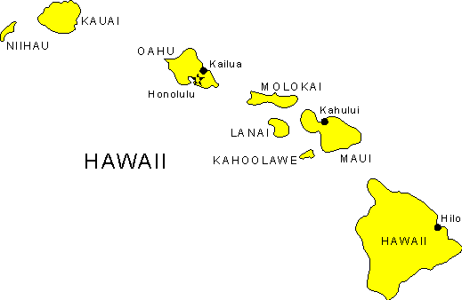 Map of Hawaii